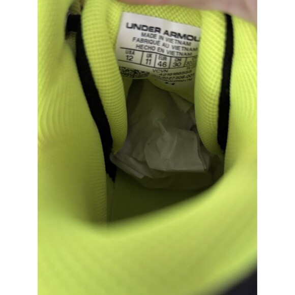 Under Armour Hammer MC 2.0 Football Cleat Black White Lace-Up Football Cleats 12 - Picture 8 of 9